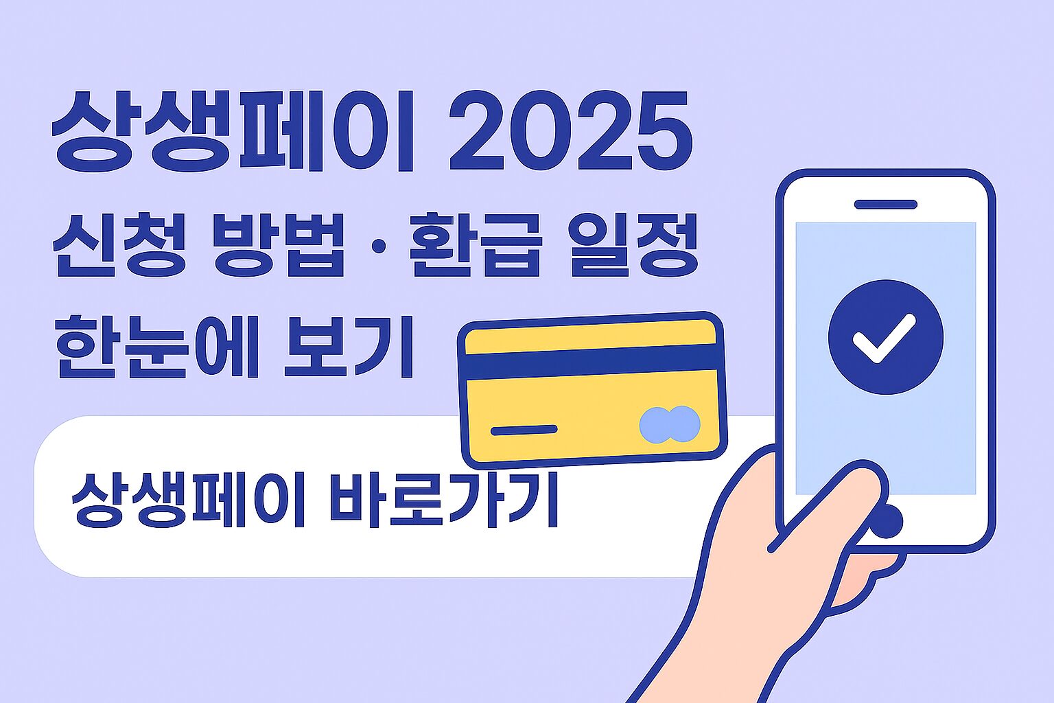 상생페이 2025 신청 방법 및 환급 일정 안내 이미지