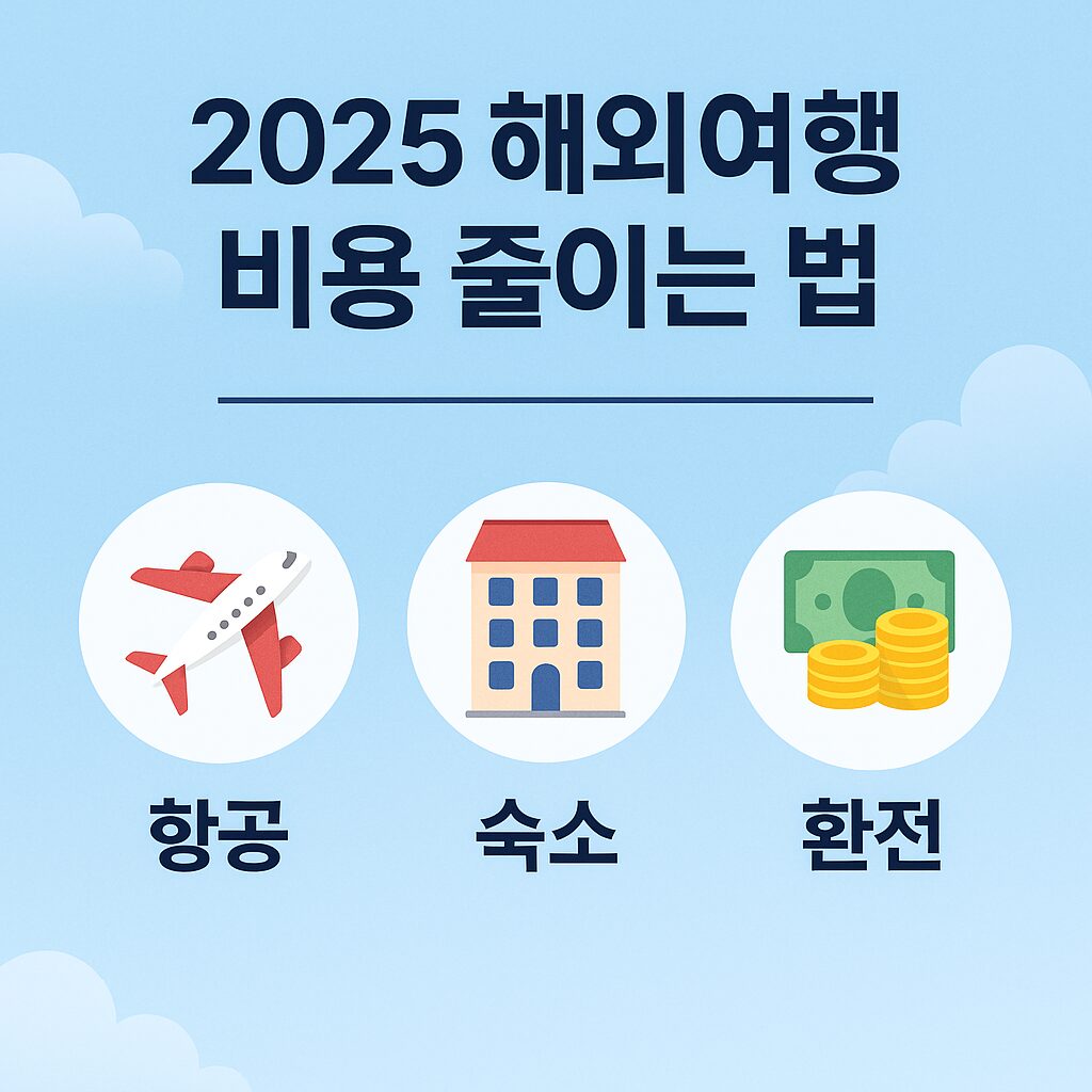 2025 해외여행 비용 줄이는 법 요약 이미지